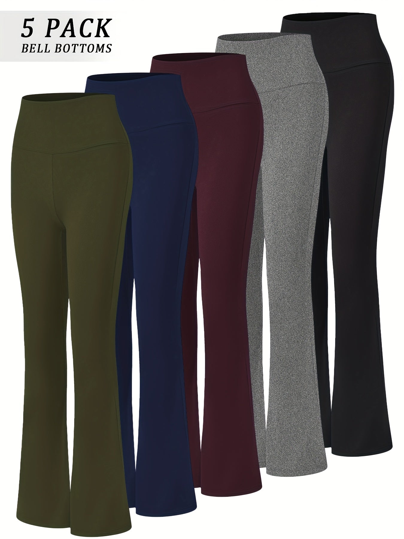 Women's Workout Leggings - Tummy Control Flared Fit detail view