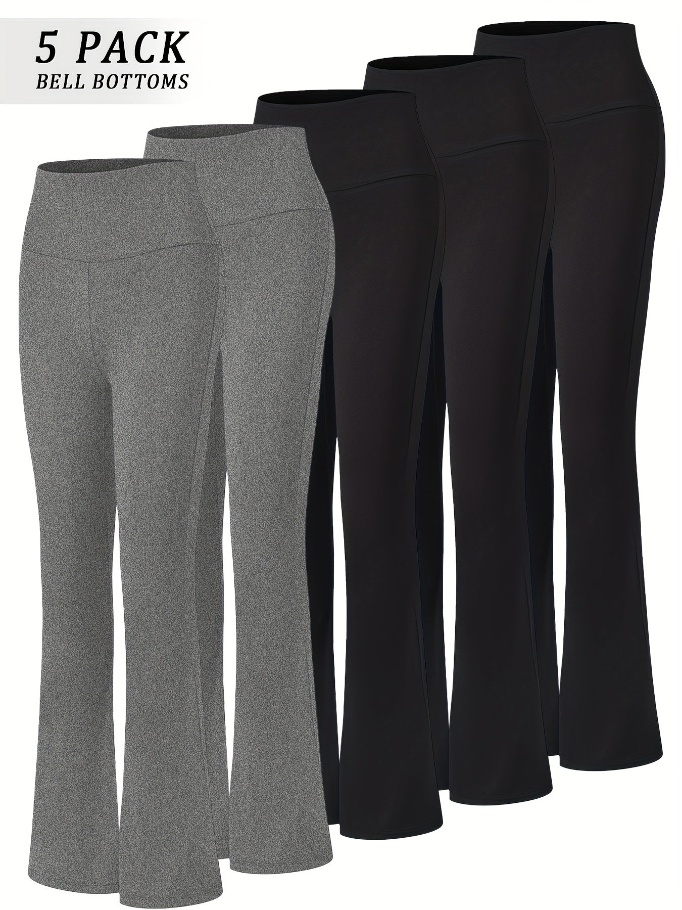 Women's Workout Leggings - Tummy Control Flared Fit detail view
