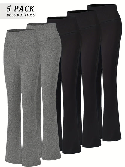 Women's Workout Leggings - Tummy Control Flared Fit detail view