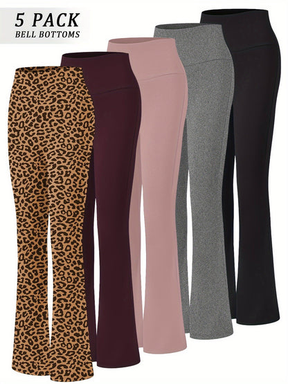 Women's Workout Leggings - Tummy Control Flared Fit detail view