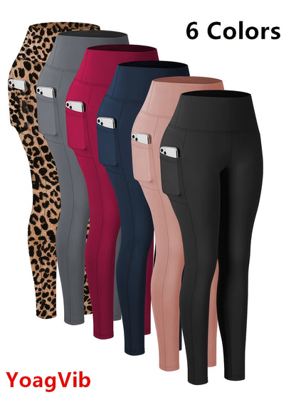 Women's Workout Pants - High Waist – Regular fit – Black option – main product image