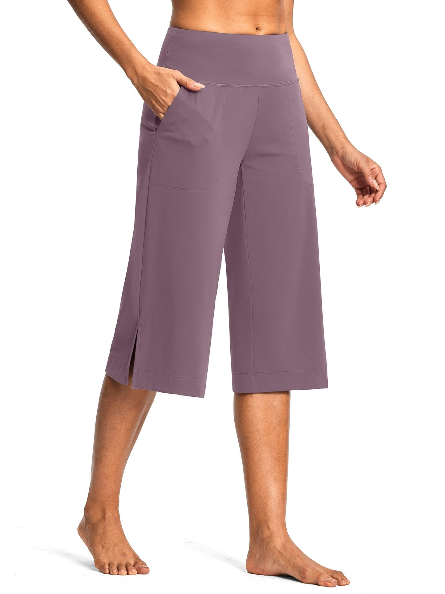 Women's Workout Pants - High Waist Wide leg 75 – White option – view 3