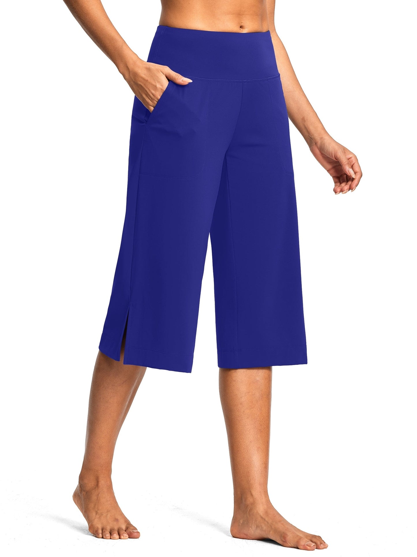 Women's Workout Pants - High Waist Wide leg 75 – White option – view 4