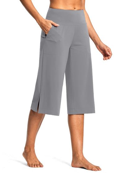 Women's Workout Pants - High Waist Wide leg 75 – White option – view 11