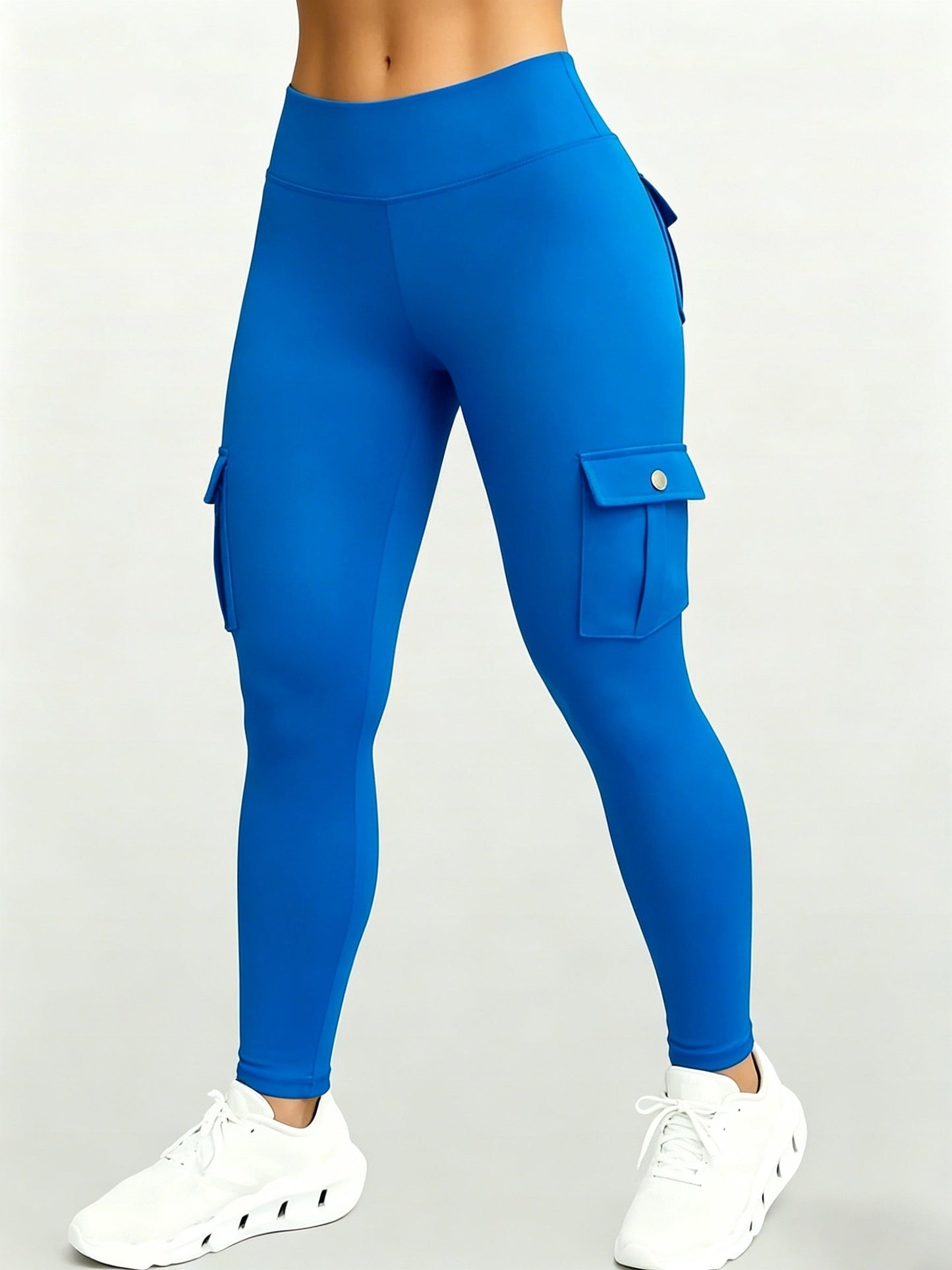 Women's Workout Pants - High Waist With Pockets detail view