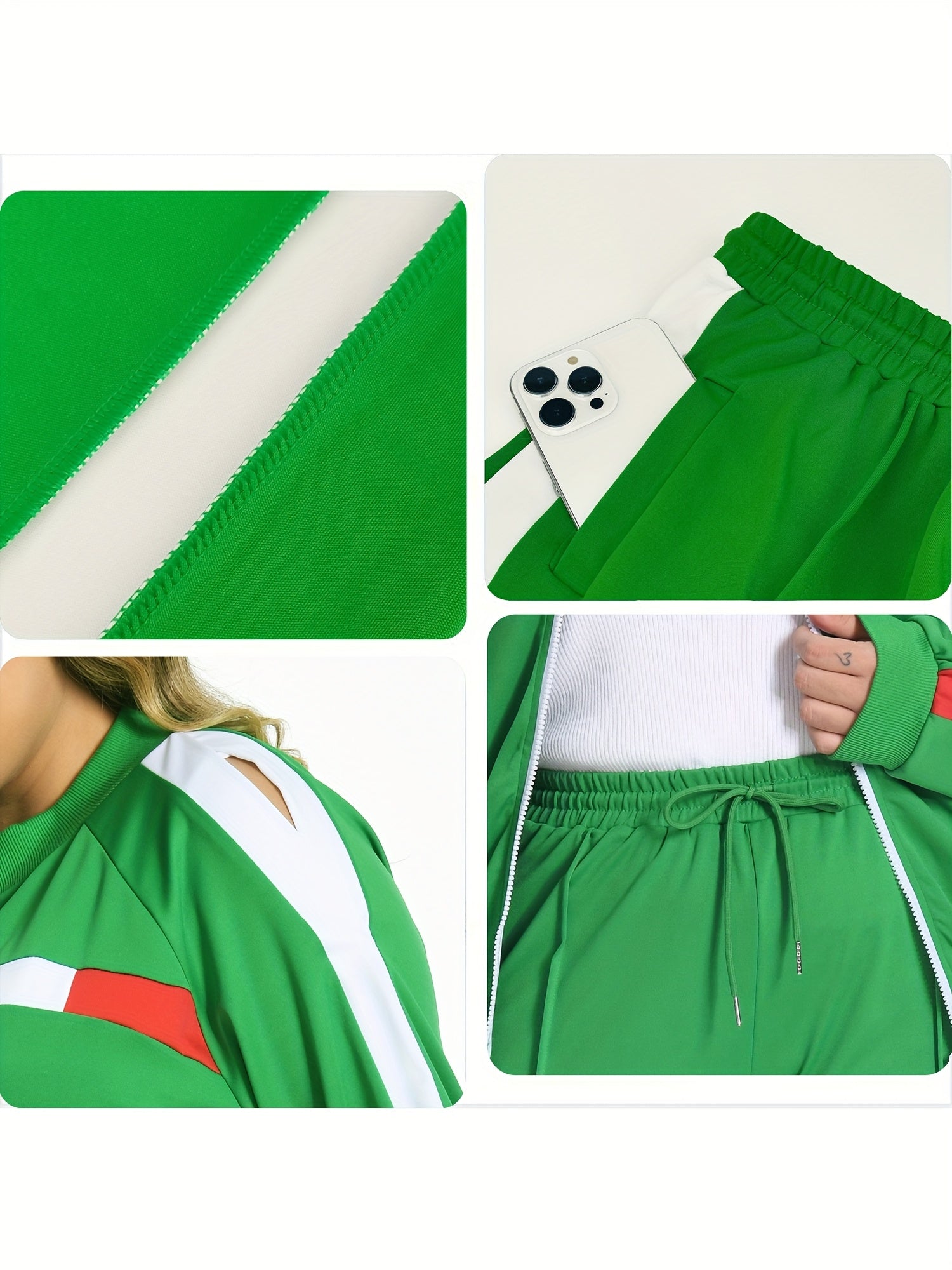 Women's Workout Set - Solid Color Active Look 7205 detail view
