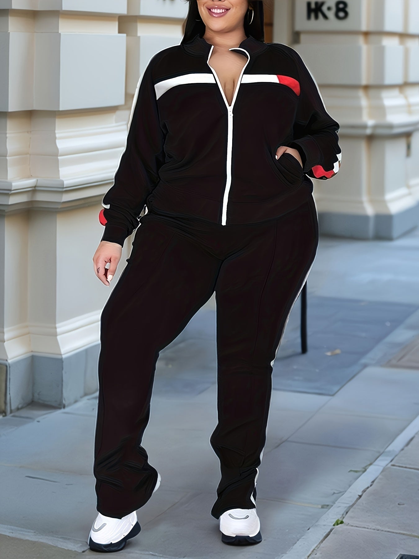 Women's Workout Set - Solid Color Active Look 7205 detail view