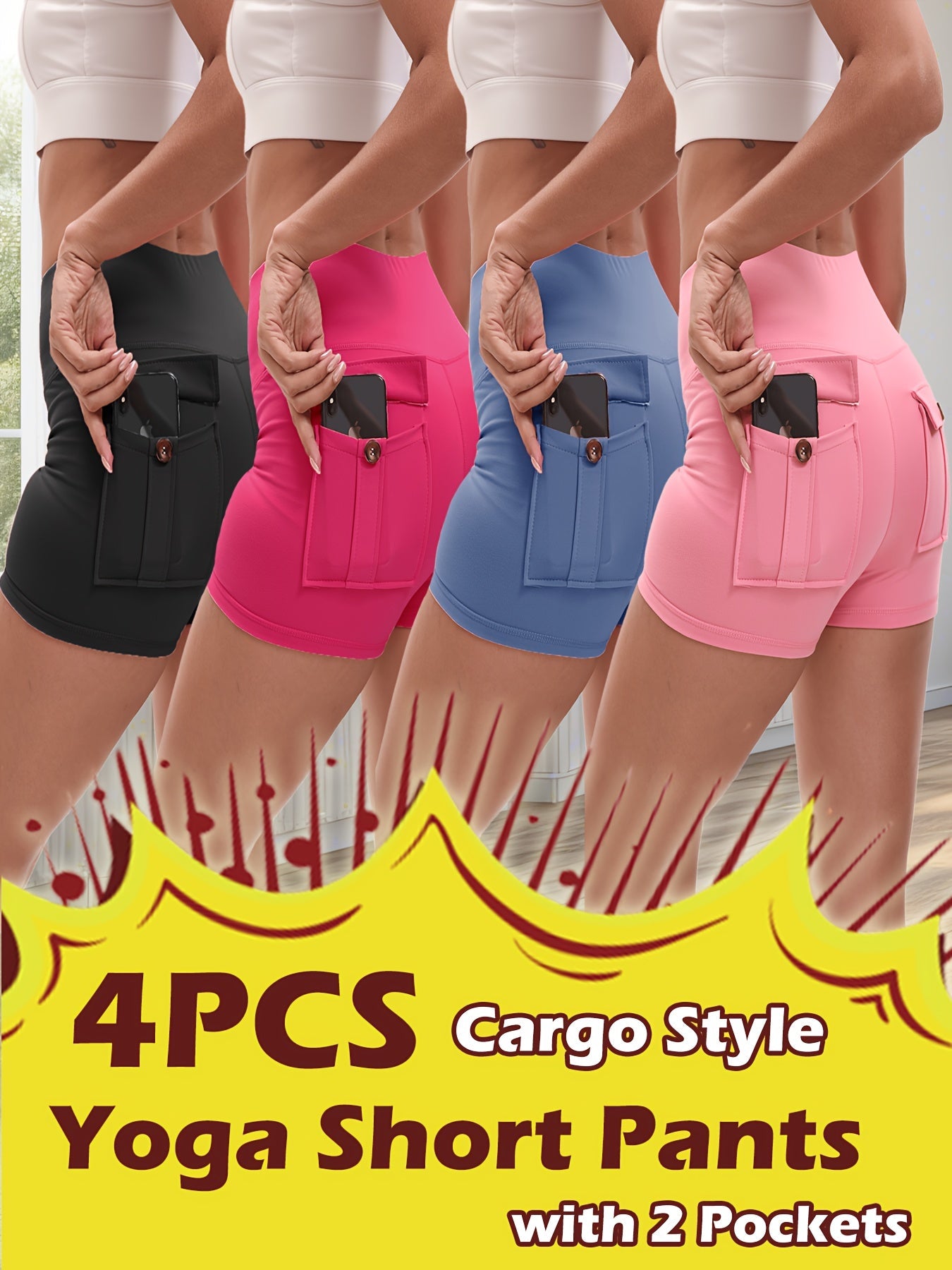Women's Workout Shorts - Stretch Comfort – 10-Variant Selection – view 9
