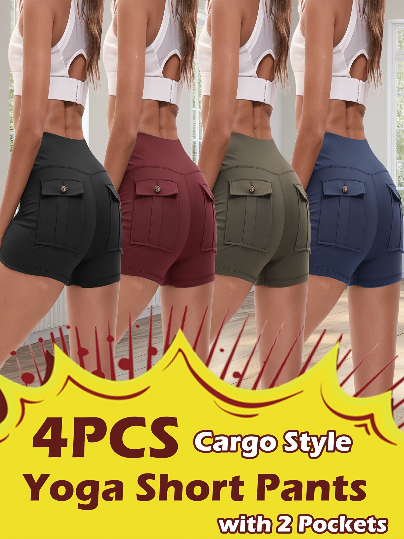 Women's Workout Shorts - Stretch Comfort – 10-Variant Selection – view 13