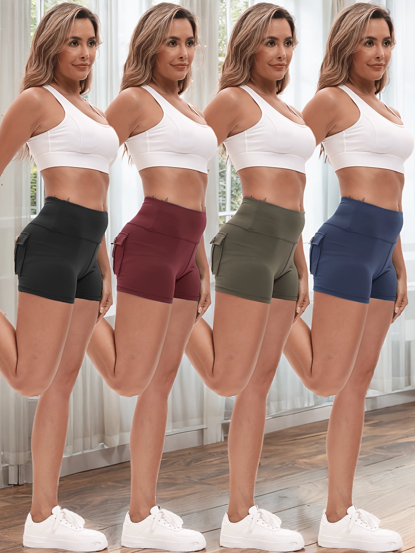Women's Workout Shorts - Stretch Comfort – 10-Variant Selection – view 15