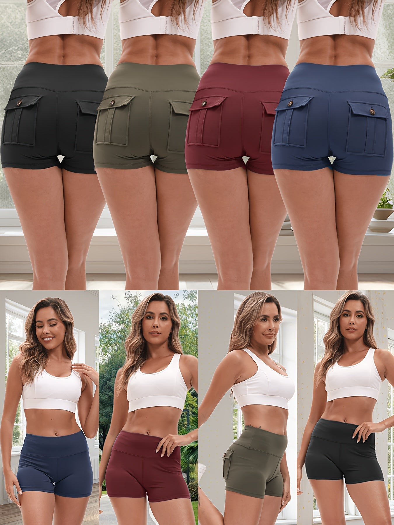 Women's Workout Shorts - Stretch Comfort – 10-Variant Selection – view 16