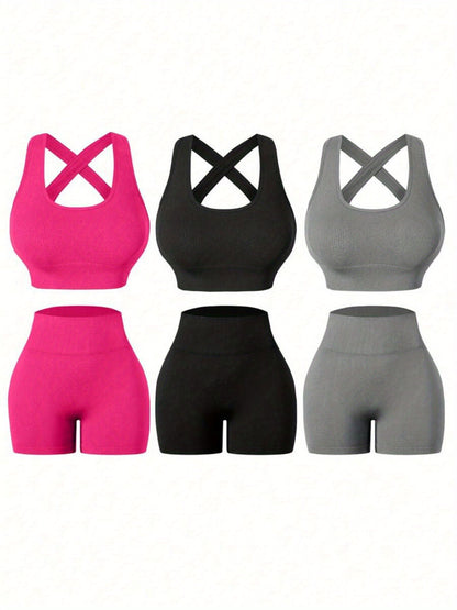 Women's Workout Shorts - Stretch Comfort – Sizes S–L – Black option – view 9