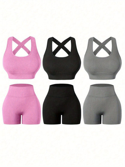 Women's Workout Shorts - Stretch Comfort – Sizes S–L – Black option – view 14