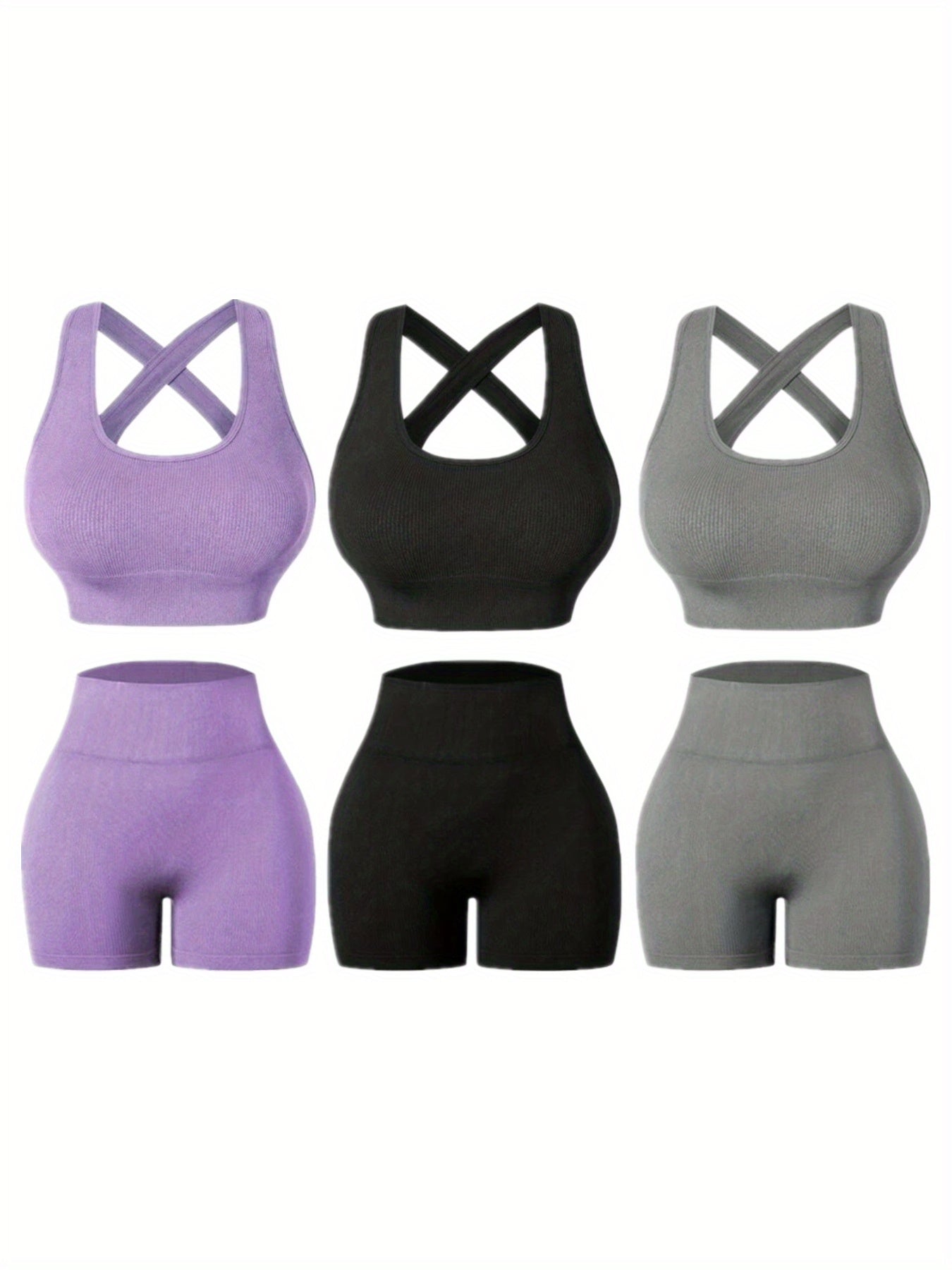 Women's Workout Shorts - Stretch Comfort – Sizes S–L – Black option – view 19