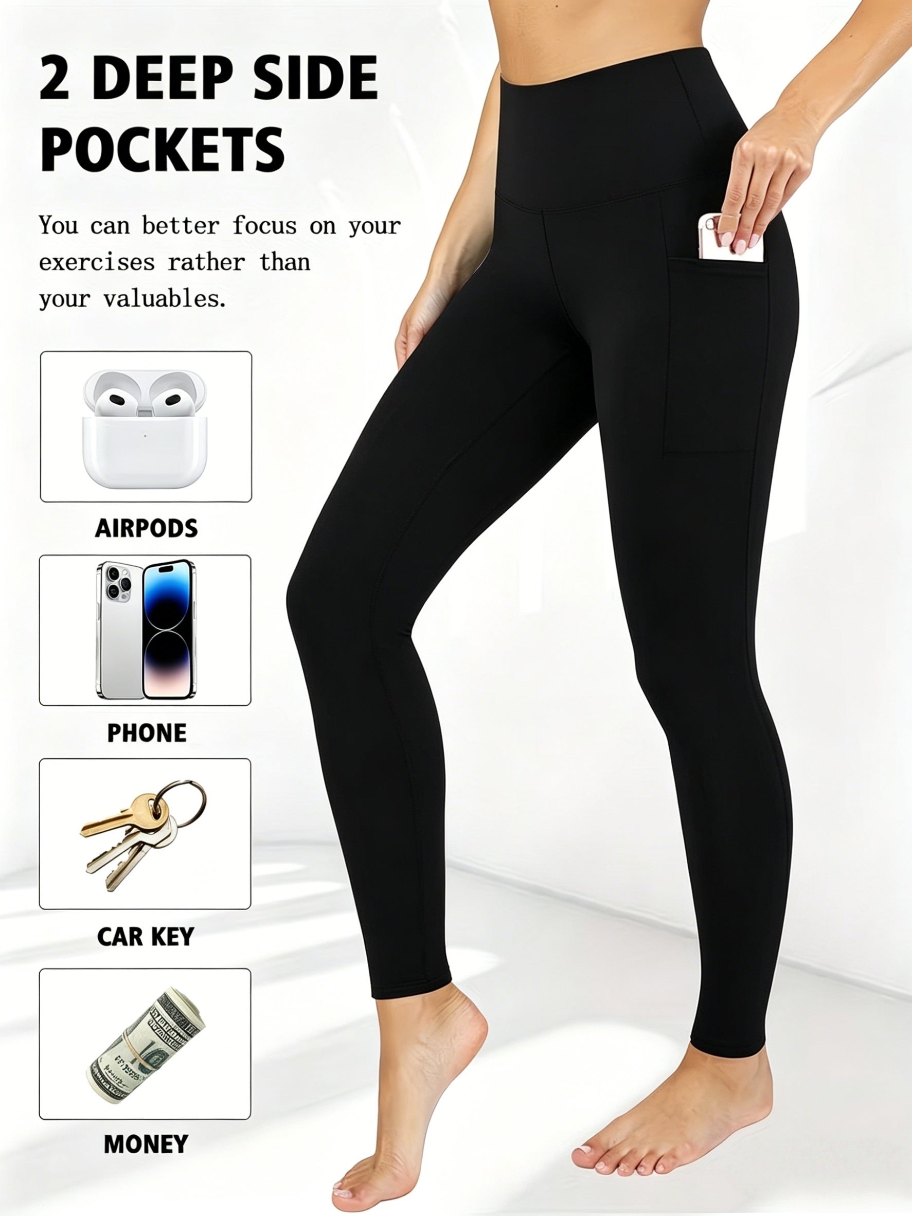 Women's Workout Shorts - Stretch Comfort – Sizes XS–XL detail view