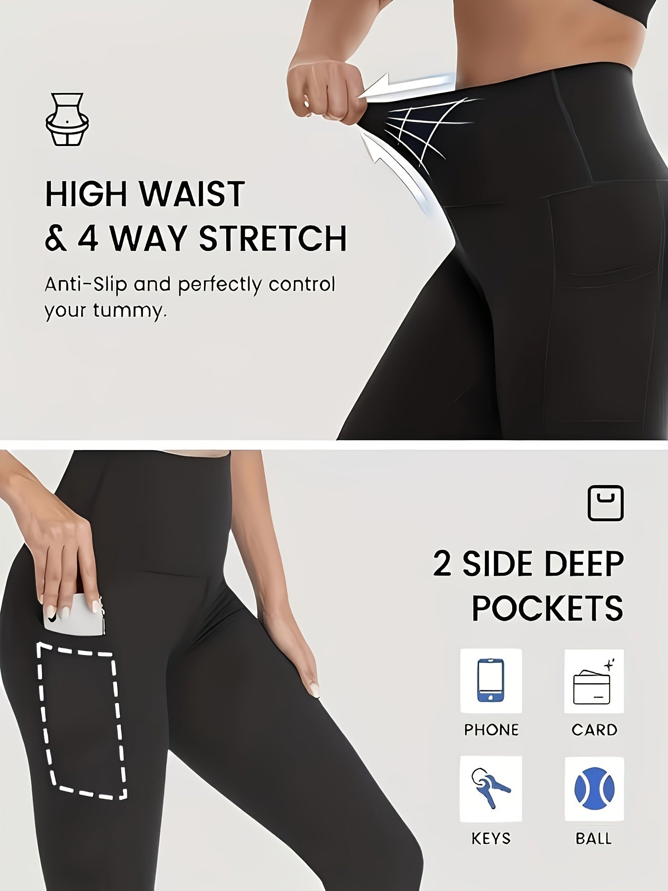 Women's Workout Shorts - Stretch Comfort – Sizes XS–XL detail view