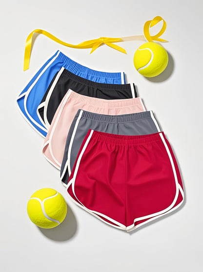 Women's Workout Shorts - Striped Design detail view