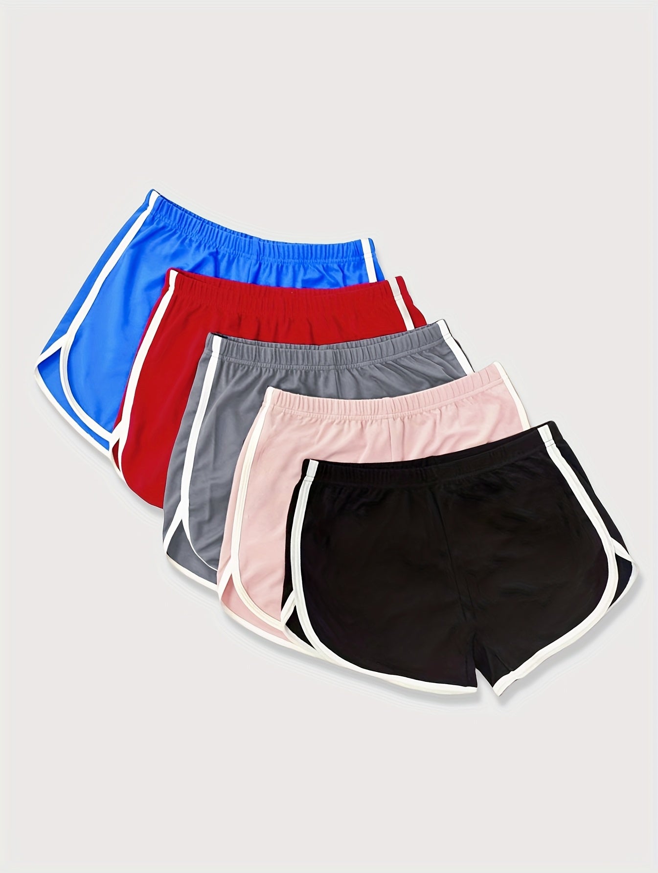 Women's Workout Shorts - Striped Design detail view
