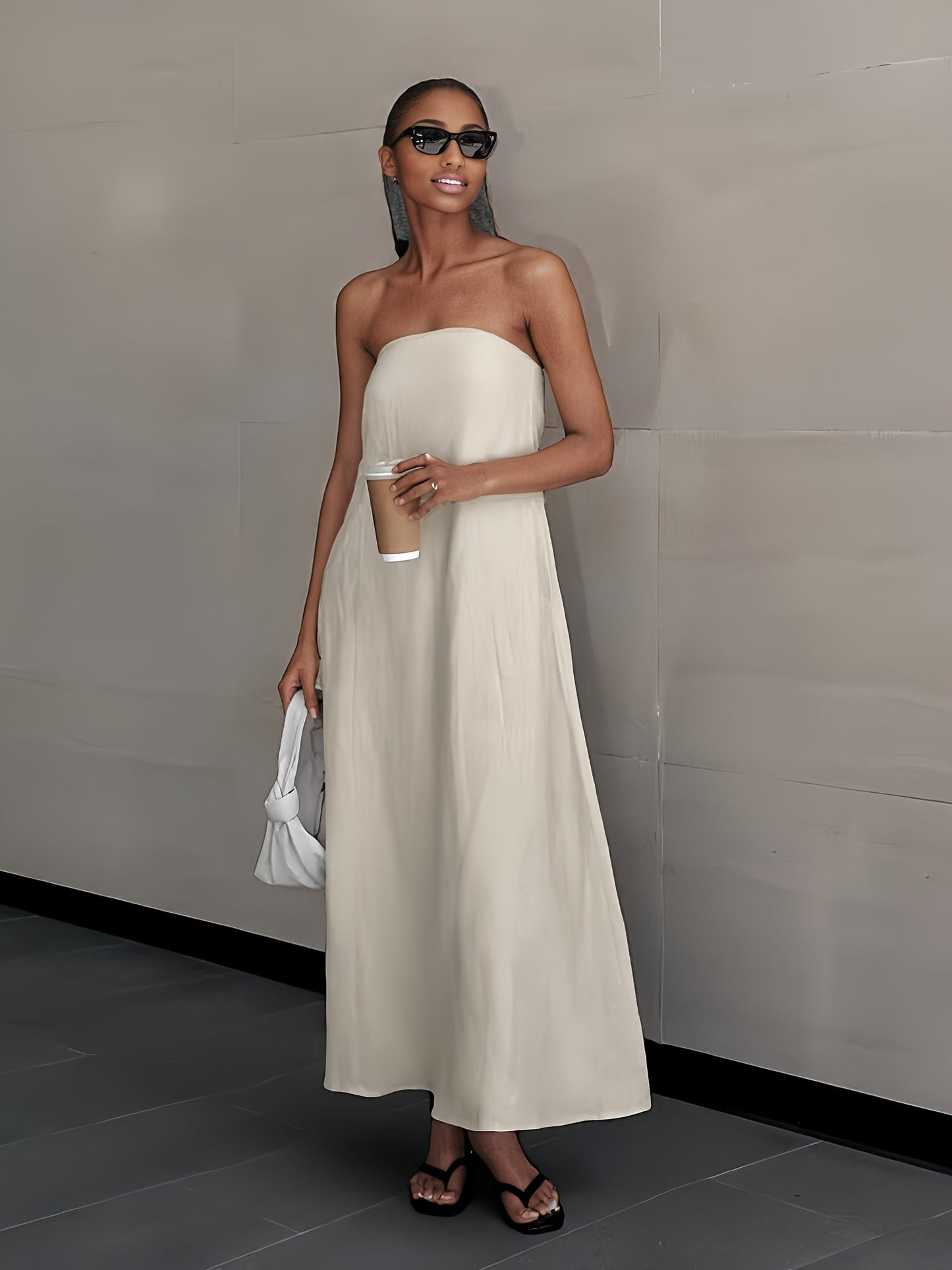 Women's Wrap Dress - Sleeveless detail view
