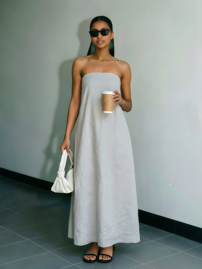 Women's Wrap Dress - Sleeveless detail view