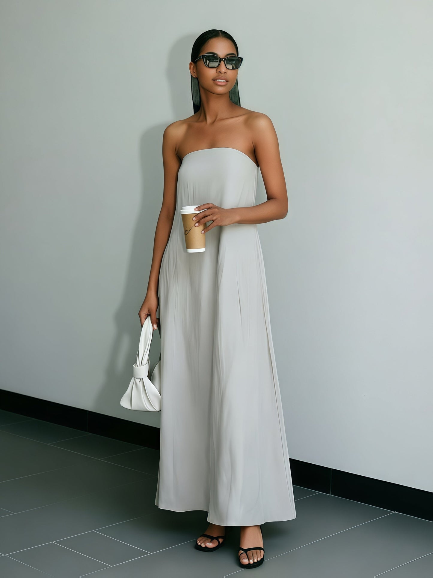 Women's Wrap Dress - Sleeveless detail view