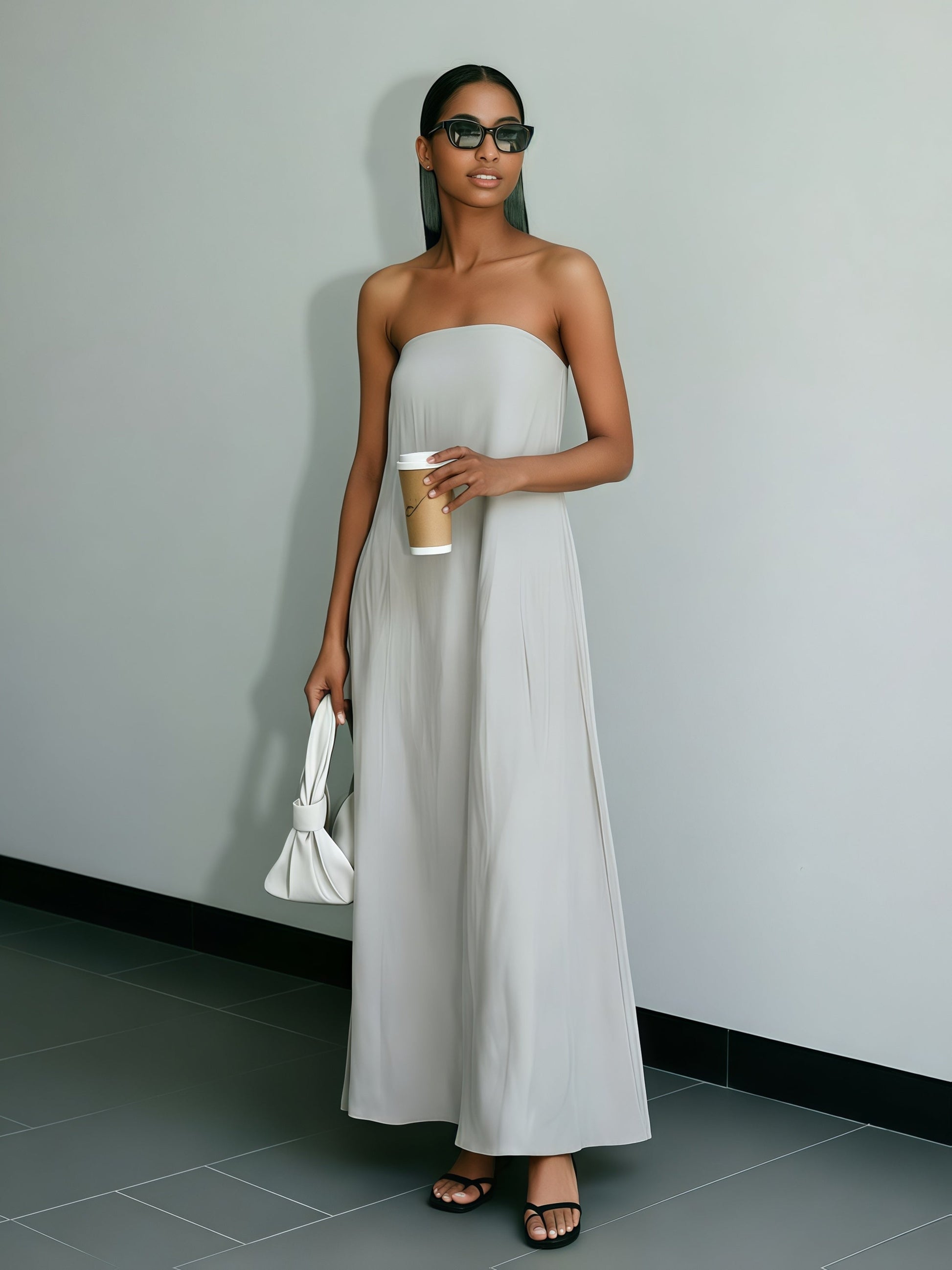 Women's Wrap Dress - Sleeveless detail view