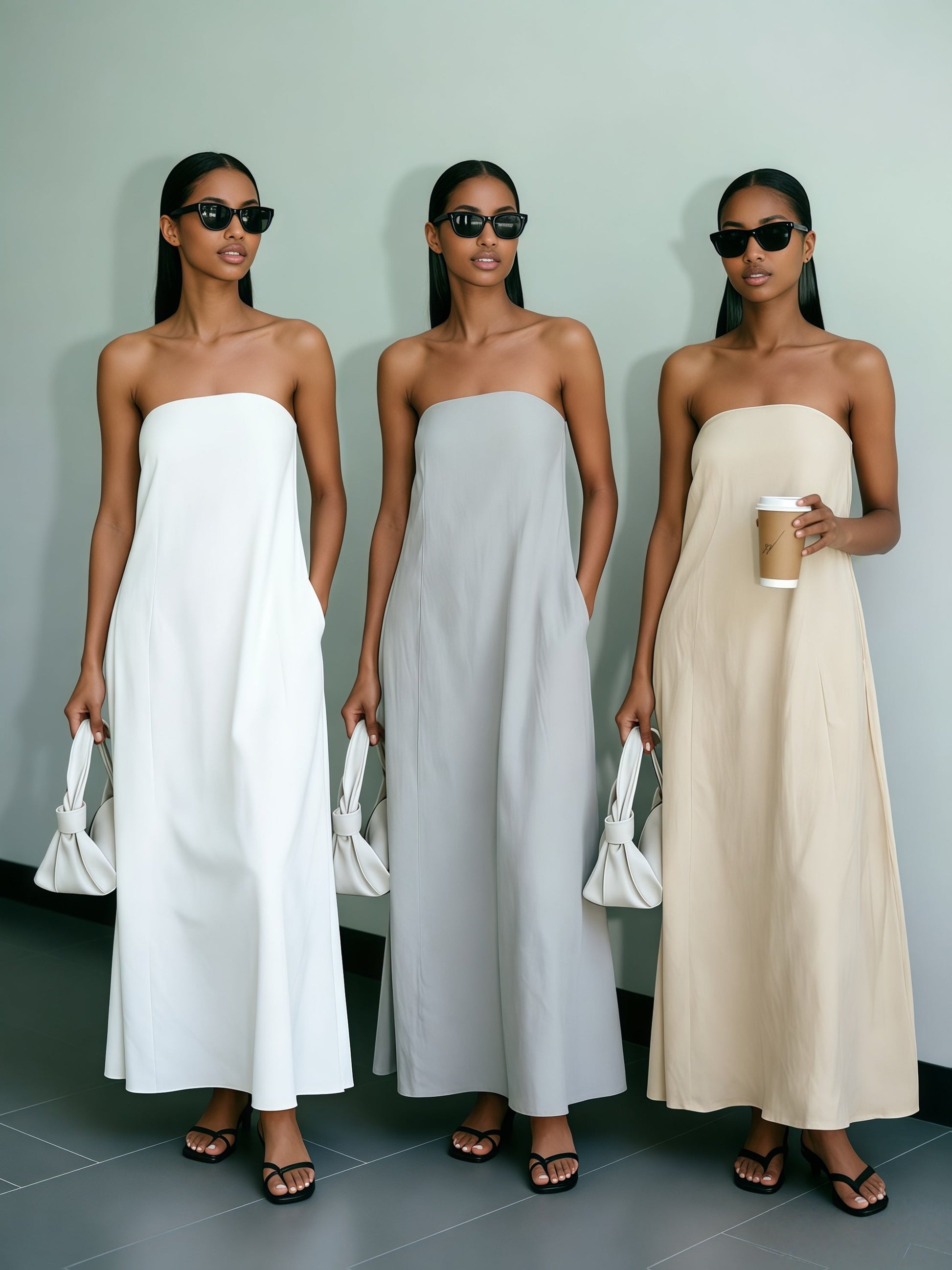 Women's Wrap Dress - Sleeveless detail view