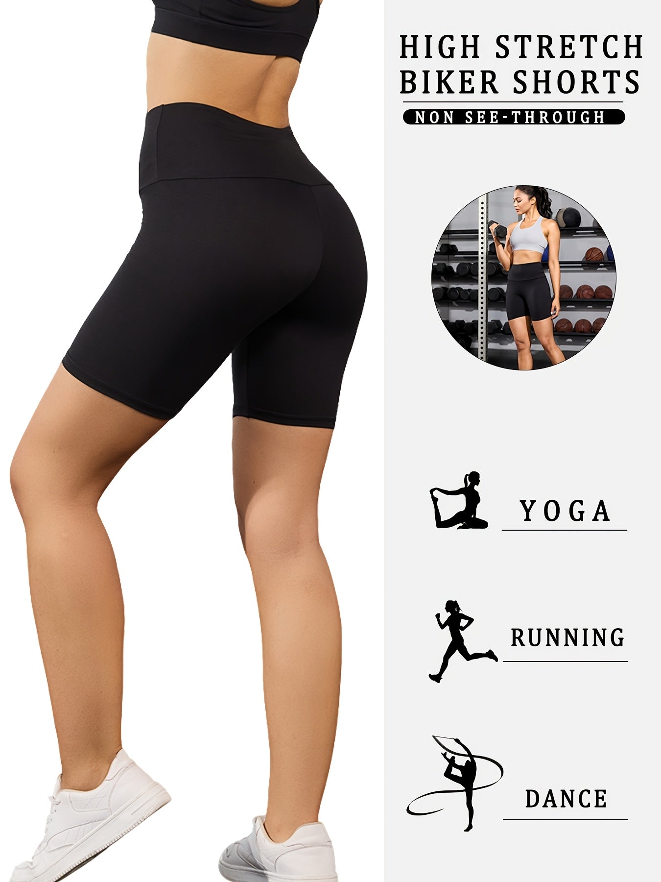 Women's Yoga Shorts - 4-Pack Clean Finish detail view