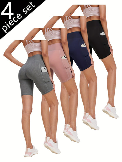 Women's Yoga Shorts - 4-Pack Pockets detail view