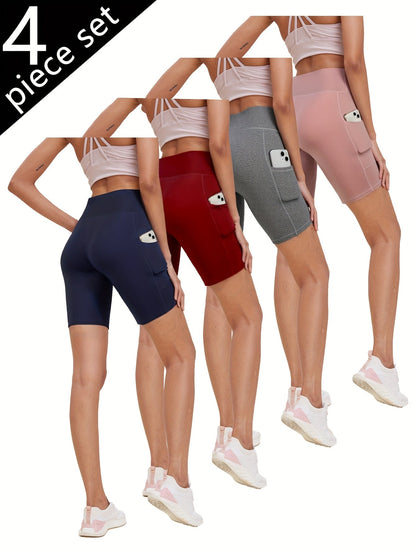 Women's Yoga Shorts - 4-Pack Pockets detail view