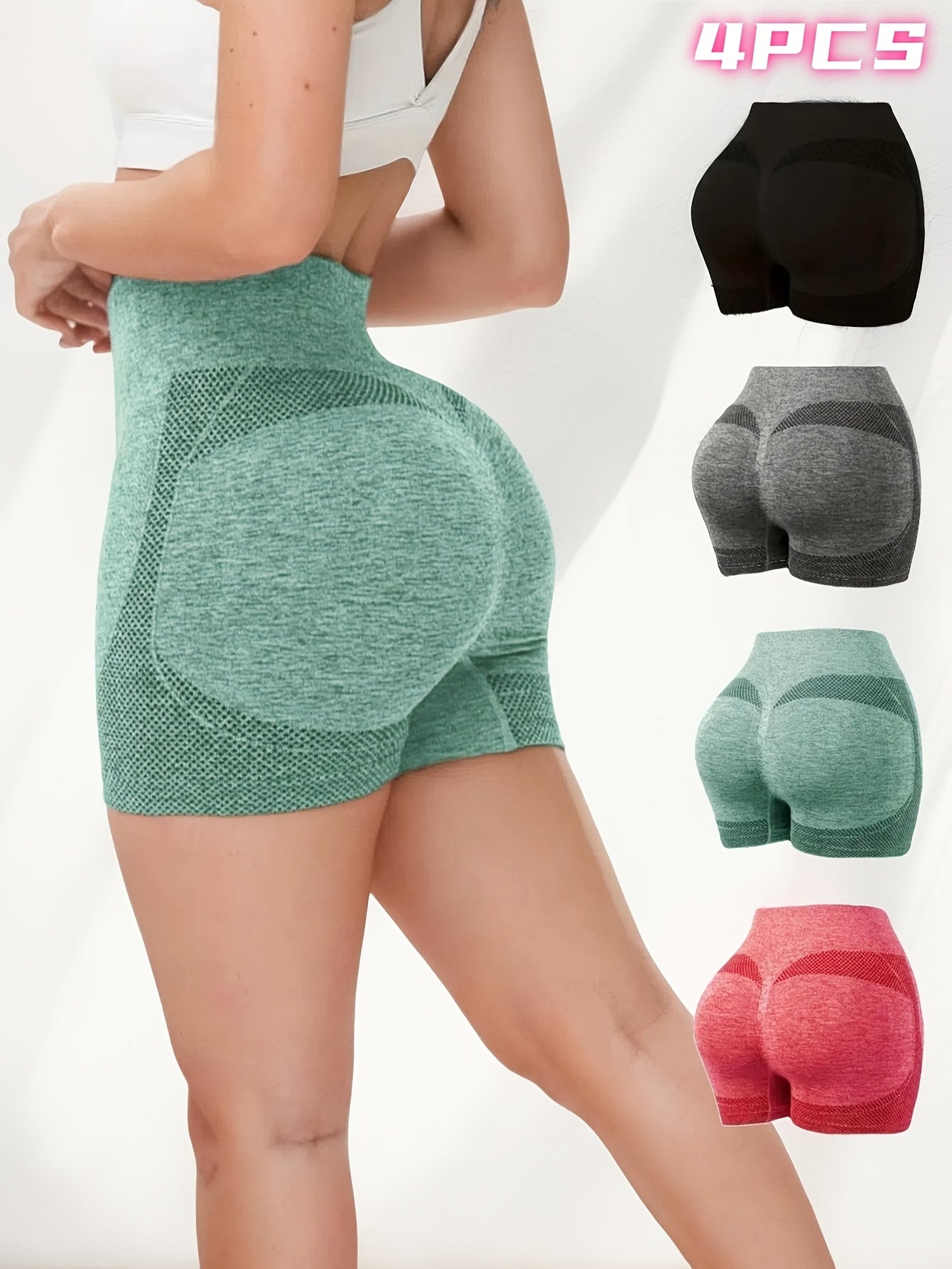 Women's Yoga Shorts - 4-Pack Regular Fit detail view