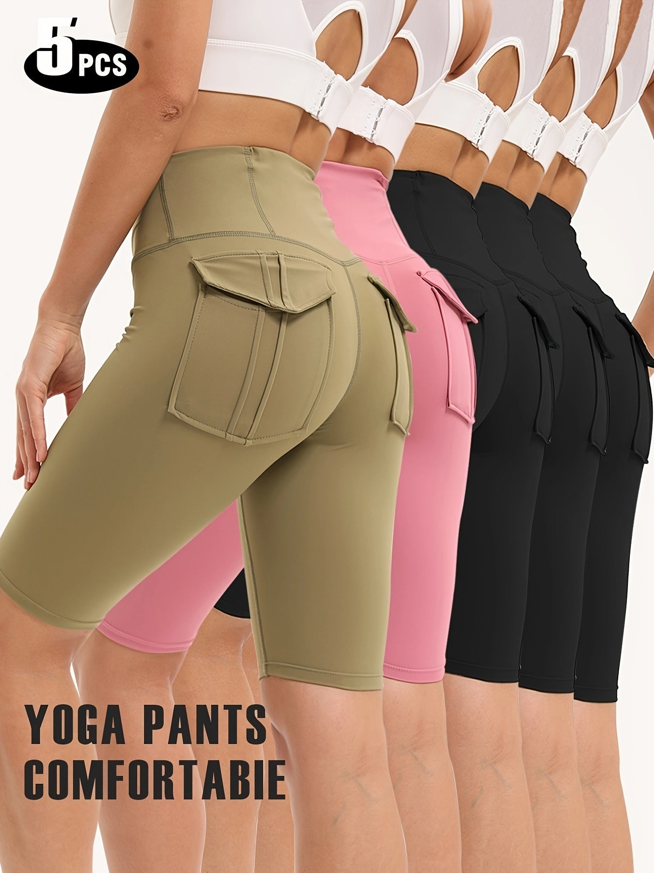 Women's Yoga Shorts - 5-Pack Fitted – main product image