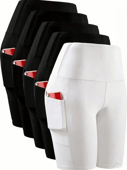 Women's Yoga Shorts - 5-Pack Pockets – view 2