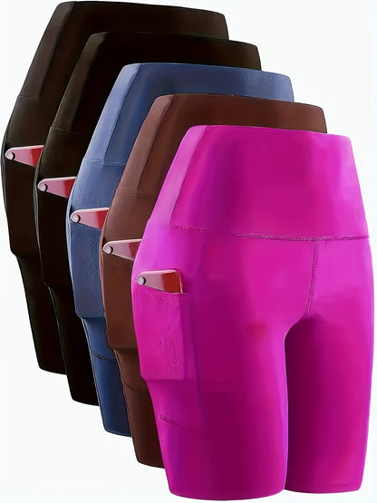 Women's Yoga Shorts - 5-Pack Pockets detail view