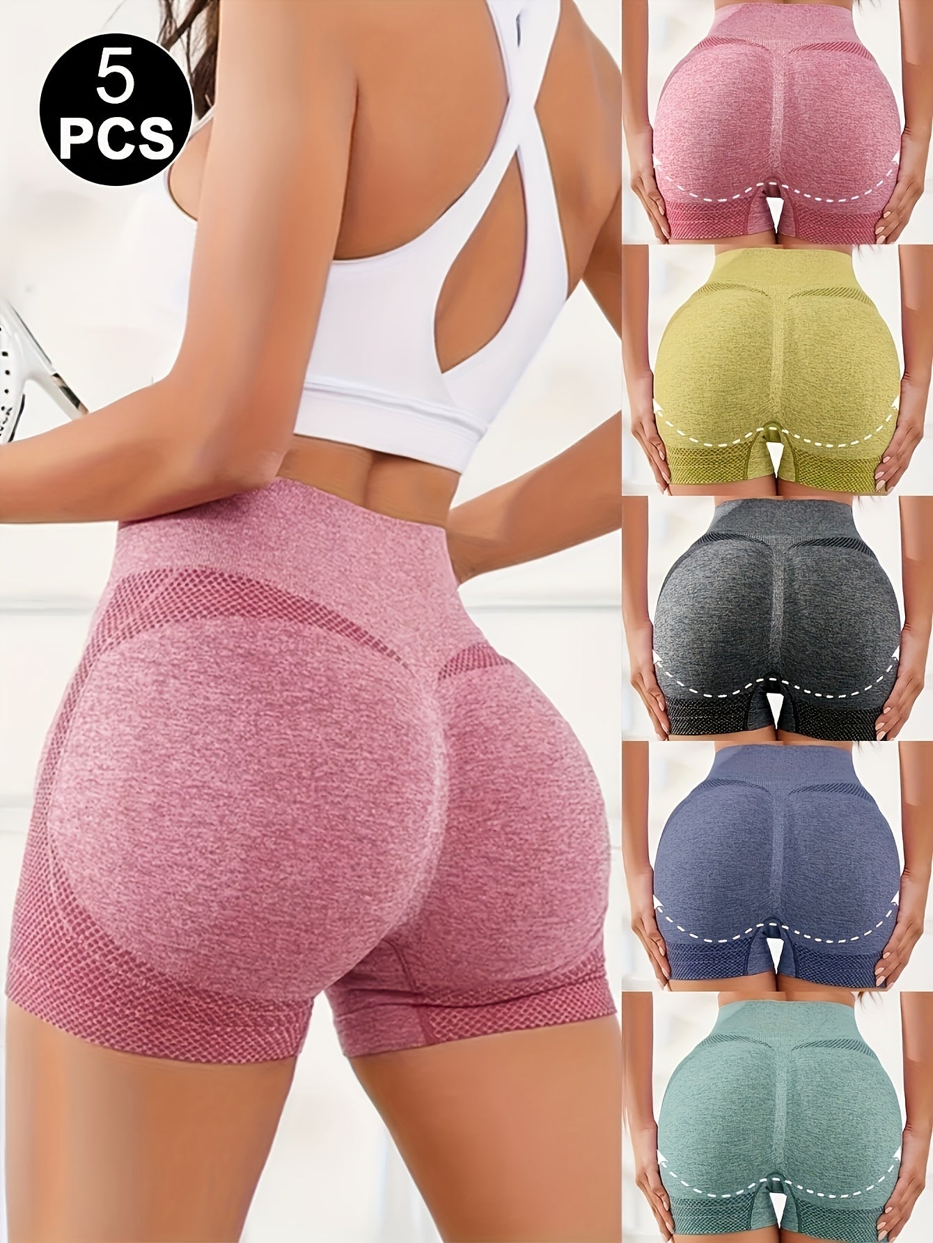 Women's Yoga Shorts - 5-Pack Regular Fit – view 6