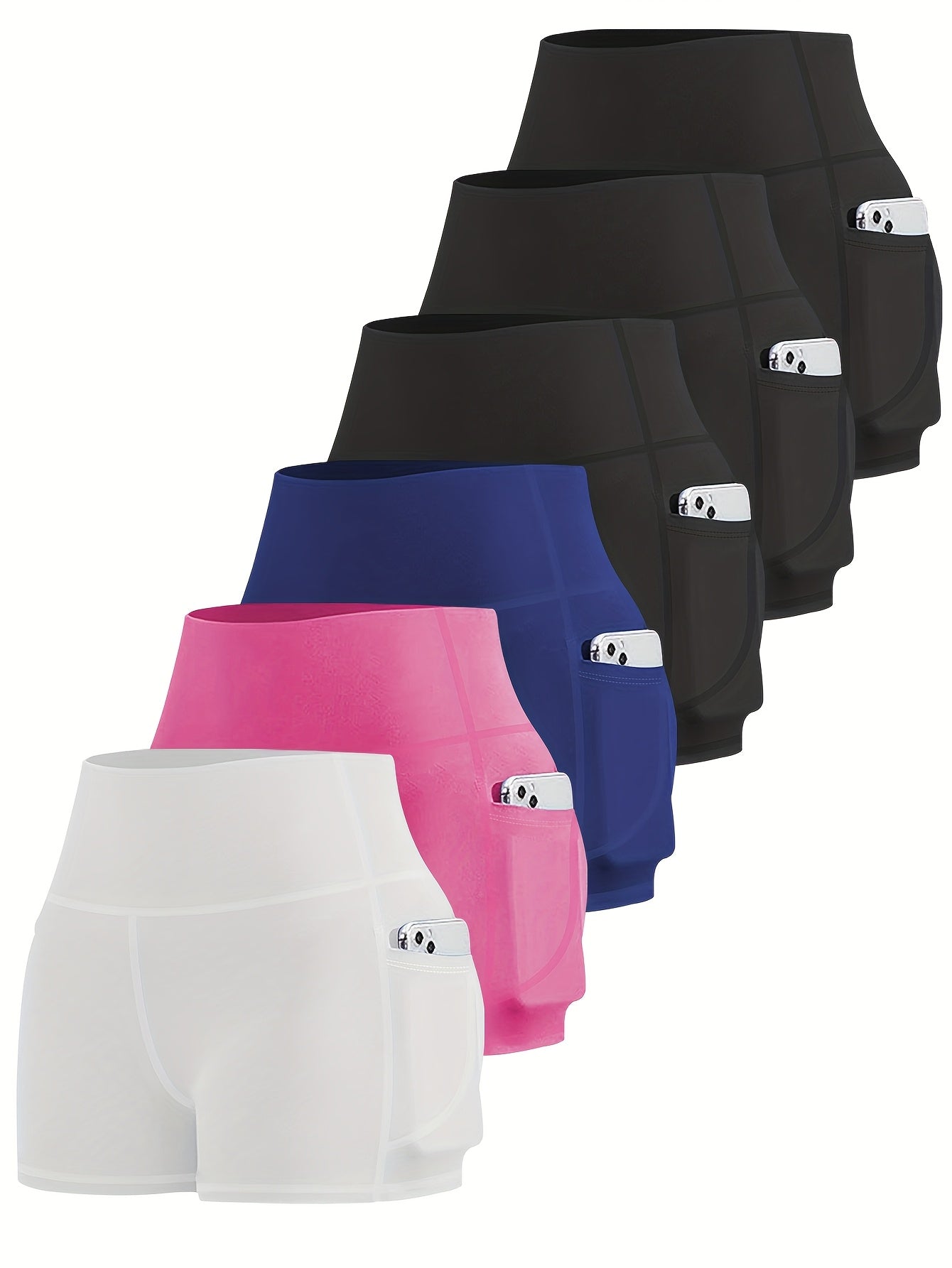 Women's Yoga Shorts - Combination 1 Pockets detail view