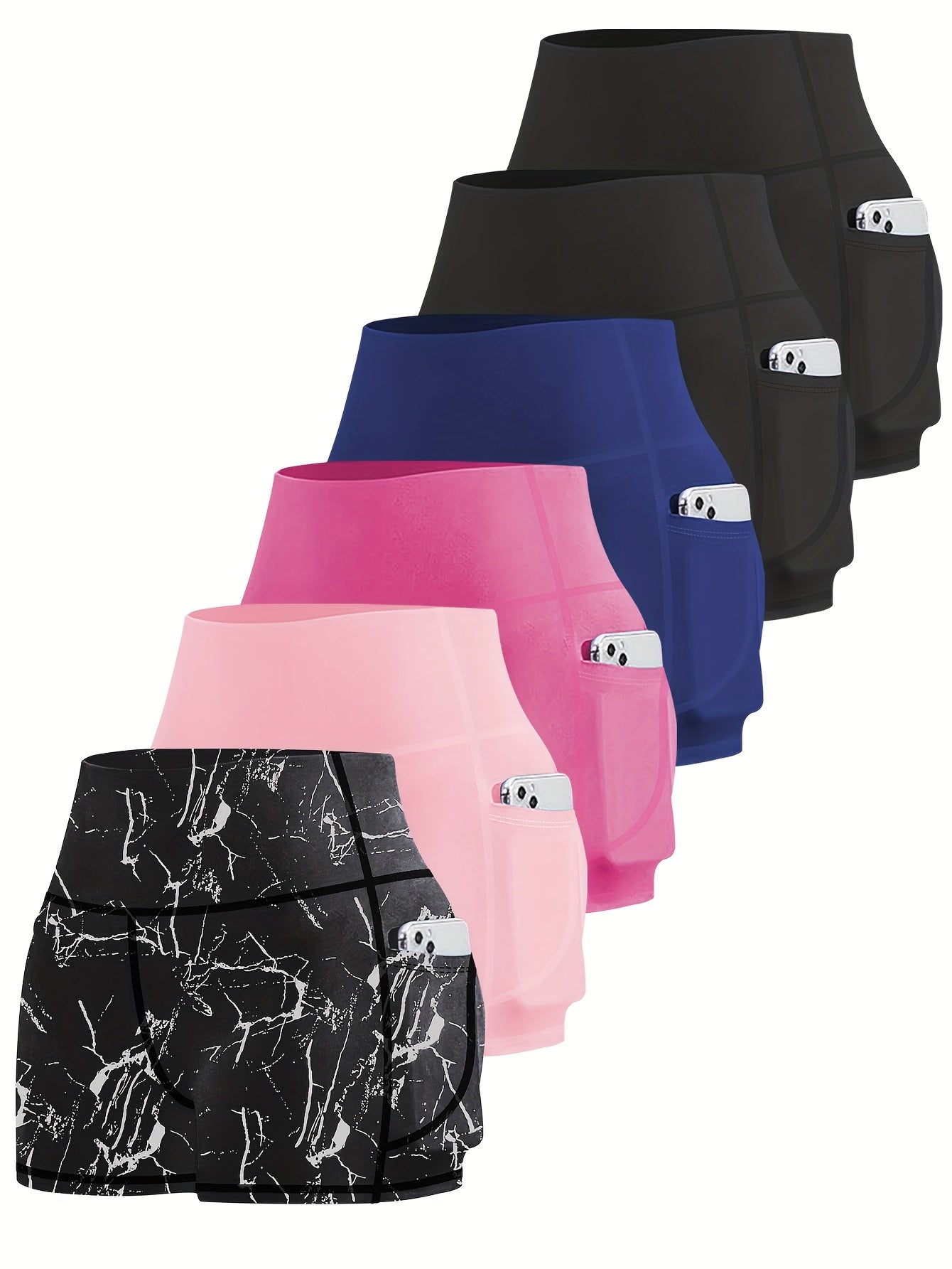 Women's Yoga Shorts - Combination 1 Pockets – view 10