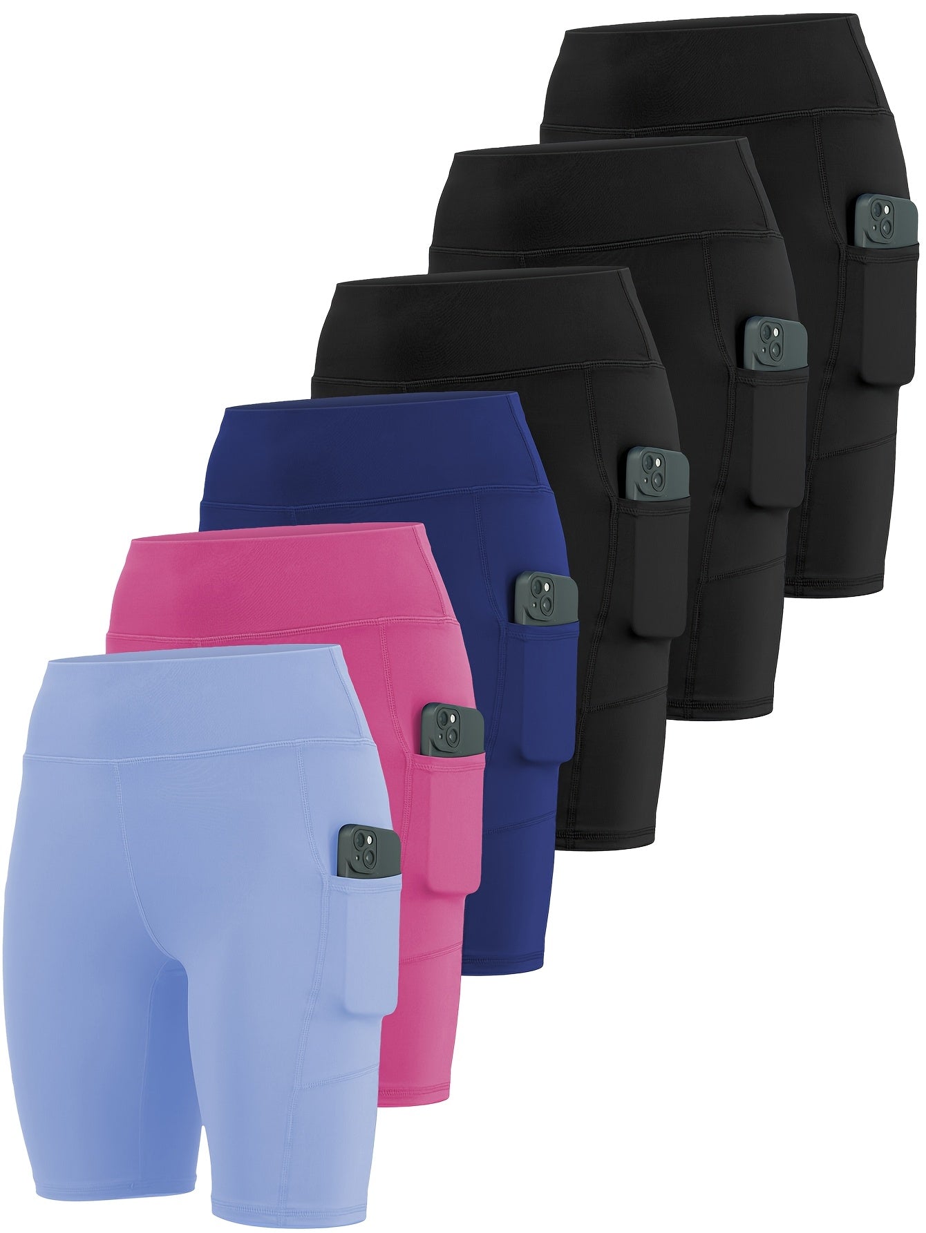 Women's Yoga Shorts - Combination One Pockets detail view