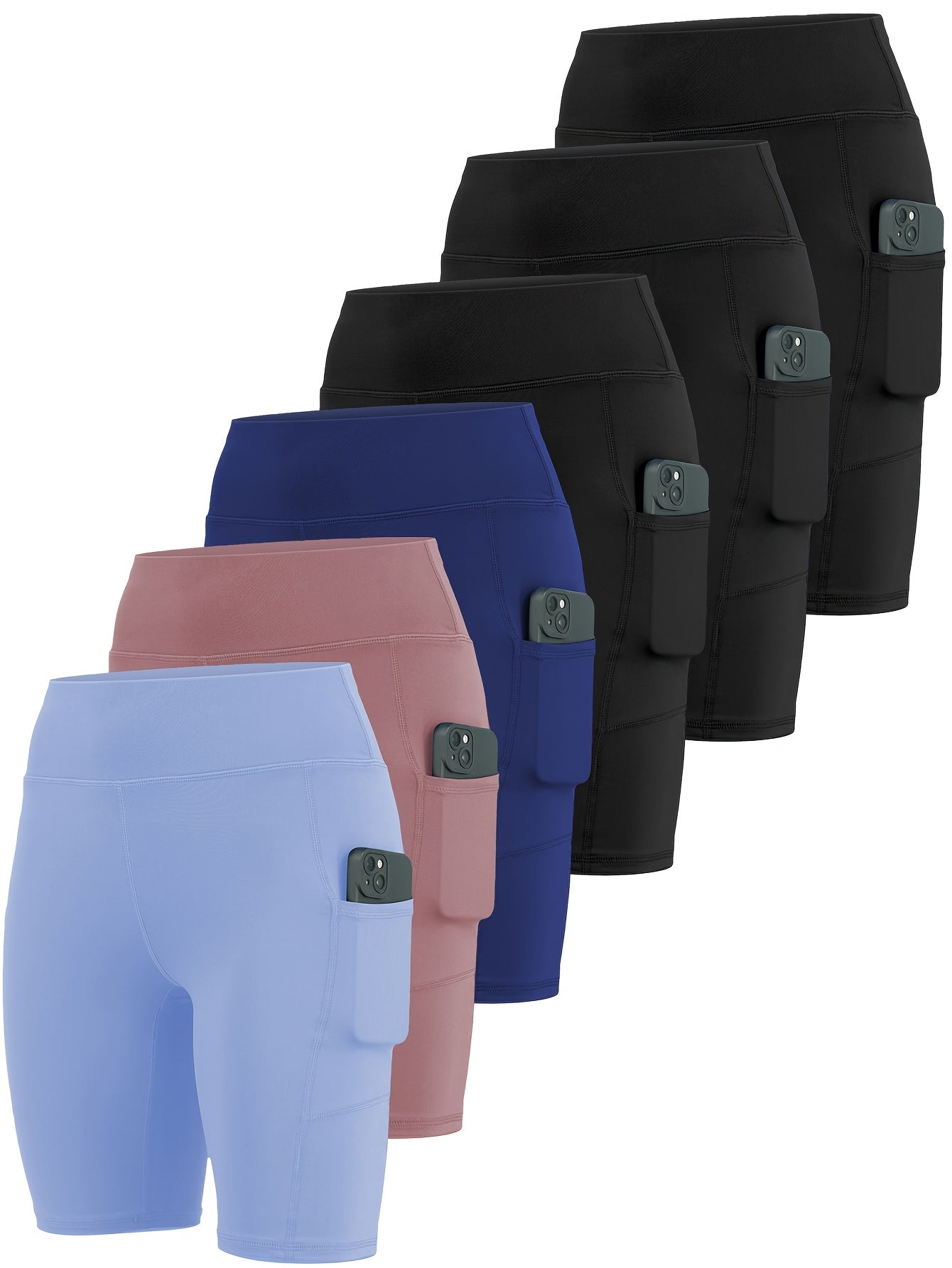 Women's Yoga Shorts - Combination One Pockets detail view