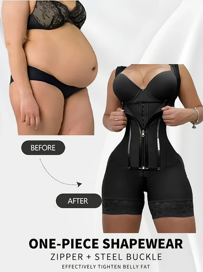 Women's Zip Front Shapewear Bodysuit - Post-Surgical Full Body Shaper – main product image