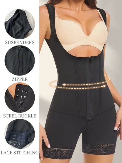 Women's Zip Front Shapewear Bodysuit - Post-Surgical Full Body Shaper – view 12