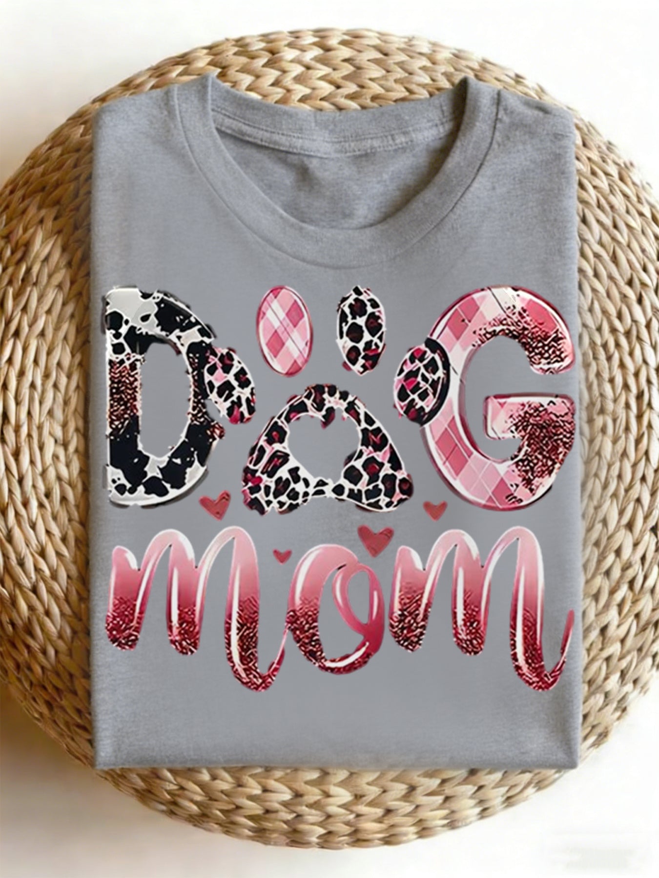 Women's Dog Mom graphic round-neck short-sleeve T-shirt – view 13